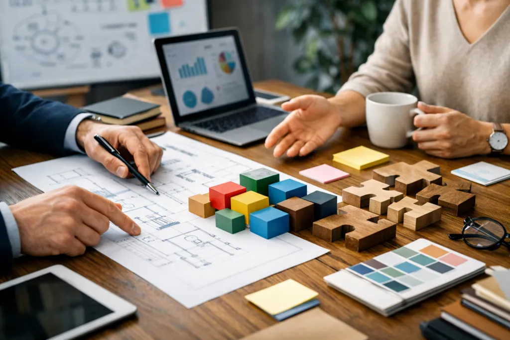 Collaboration over blueprints and cubes