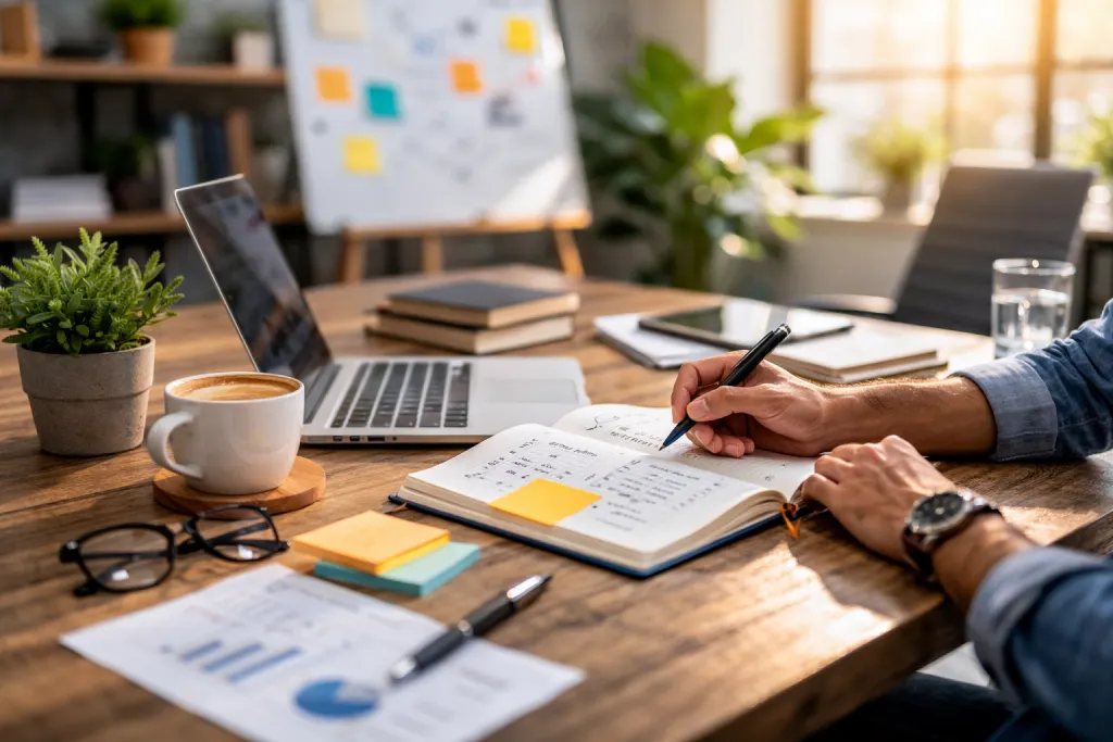 Focused creativity in a modern workspace