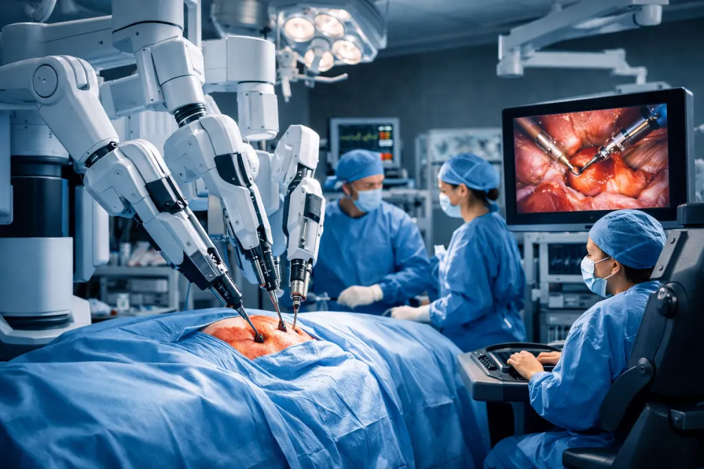 Robotic-assisted surgery in action