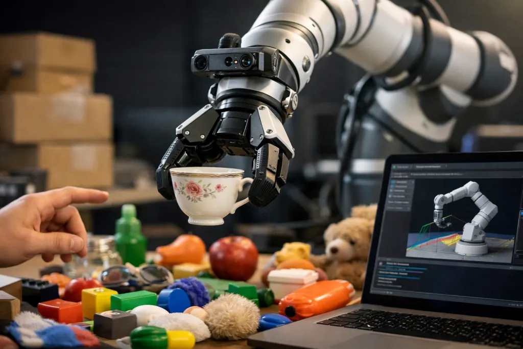 Robotic precision with delicate teacup